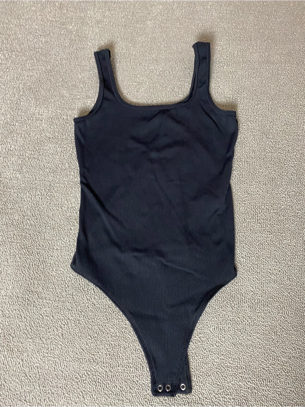 Abercrombie & Fitch Black Ribbed Tank Bodysuit- Summer Vacation Beach Casual